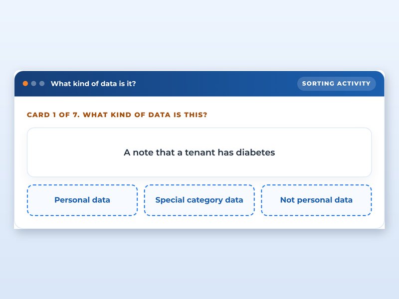 Personal data in public services, showcase course screen: What kind of data is it?